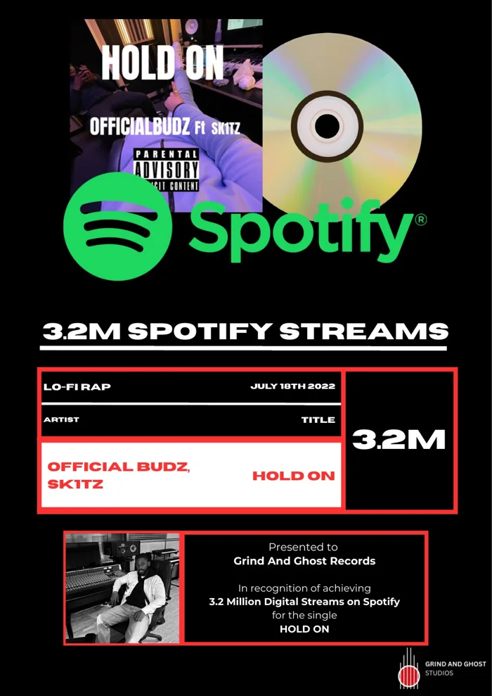 Hold On streaming milestone plaque
