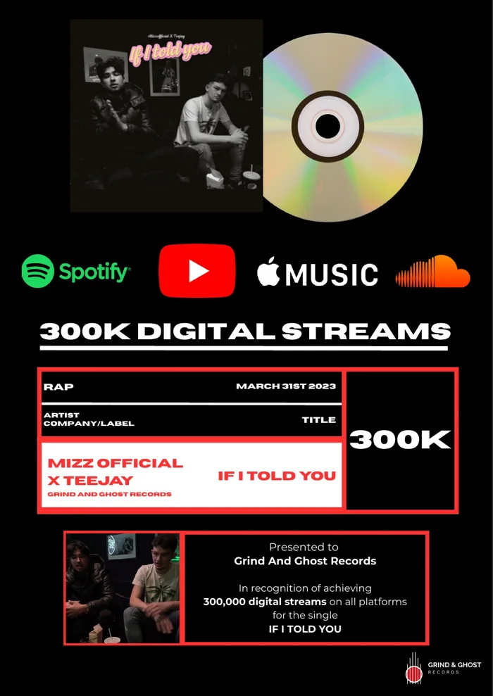 If I Told You streaming milestone plaque